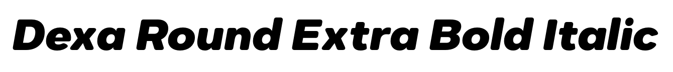 Dexa Round Extra Bold Italic